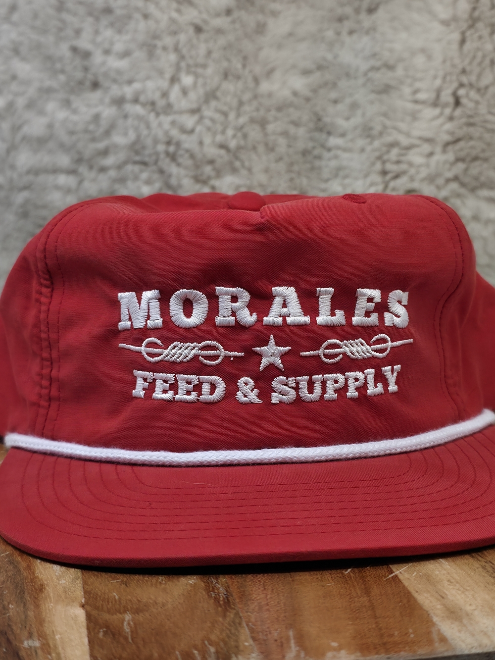 Morales Feed & Supply Red Embroidered Cap